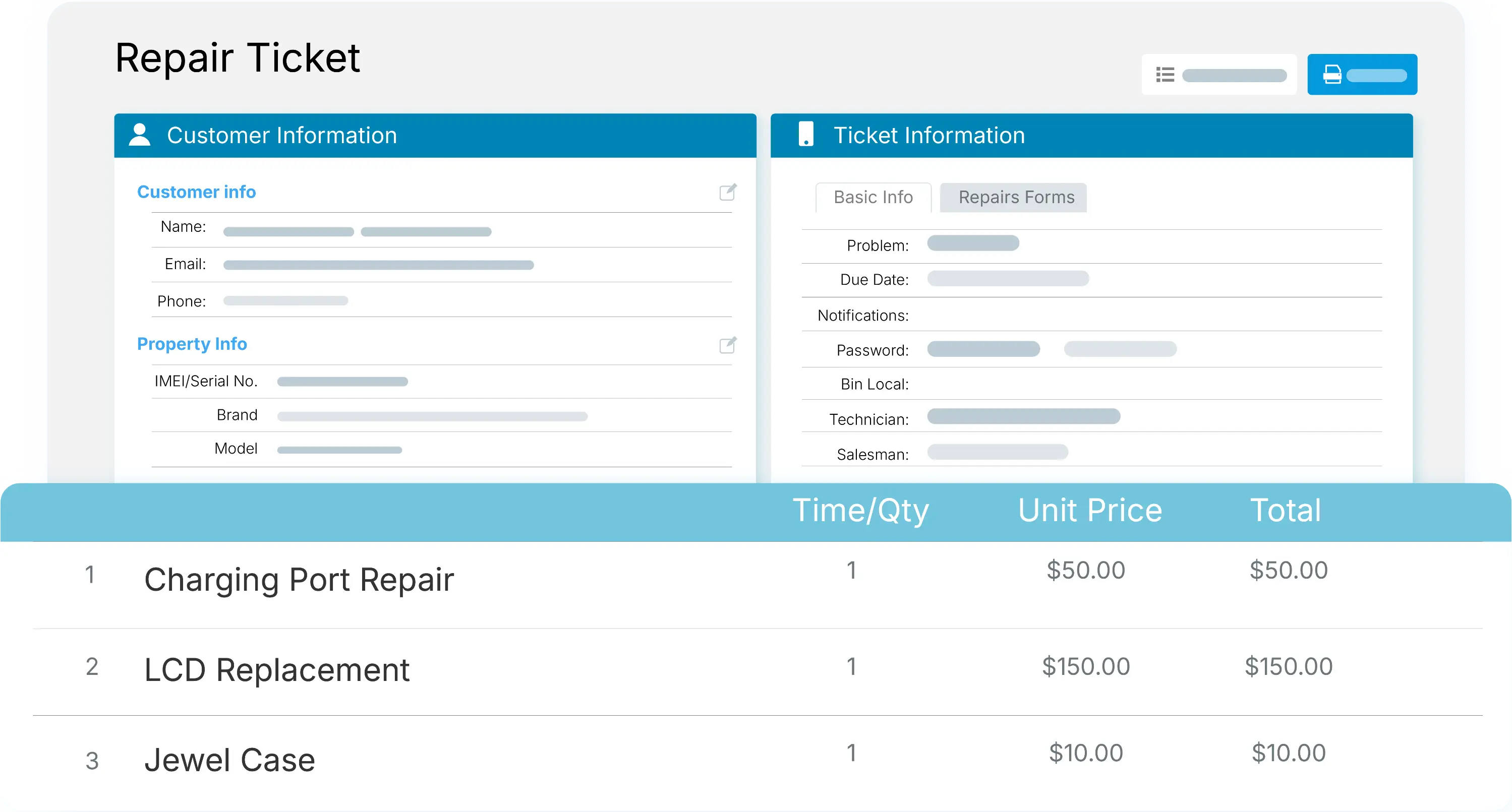 Efficiently manage repairs, track device IMEI numbers, and keep customers informed with automated notifications.